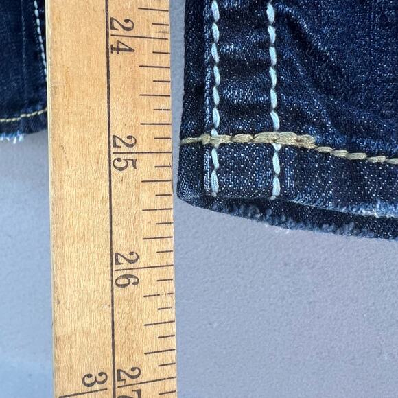 Silver Jean Co Jeans Women's Size 6 28 Dark Blue Santorini Capri Normcore - Picture 5 of 13